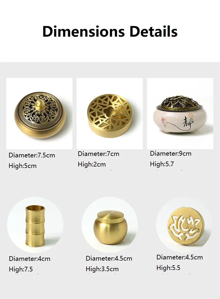 Juego de quemador de incienso de latón, Kit de producción de aromaterapia, soporte de molde de incienso, Yoga, meditación, aromaterapia casera