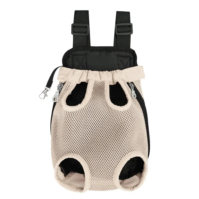 Mochila para mascotas, bolso de hombro doble portátil para gatos, bolsa transportadora para perros de viaje al aire libre, bolsa frontal para perros, mochila de malla