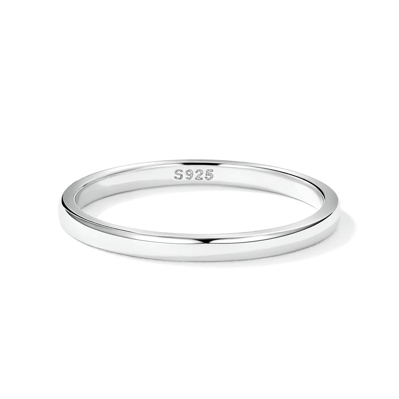 BAMOER, anillo de boda de Plata de Ley 925 de alta calidad, anillo redondo clásico para dedo, joyería de compromiso de boda para mujer, regalo SCR343