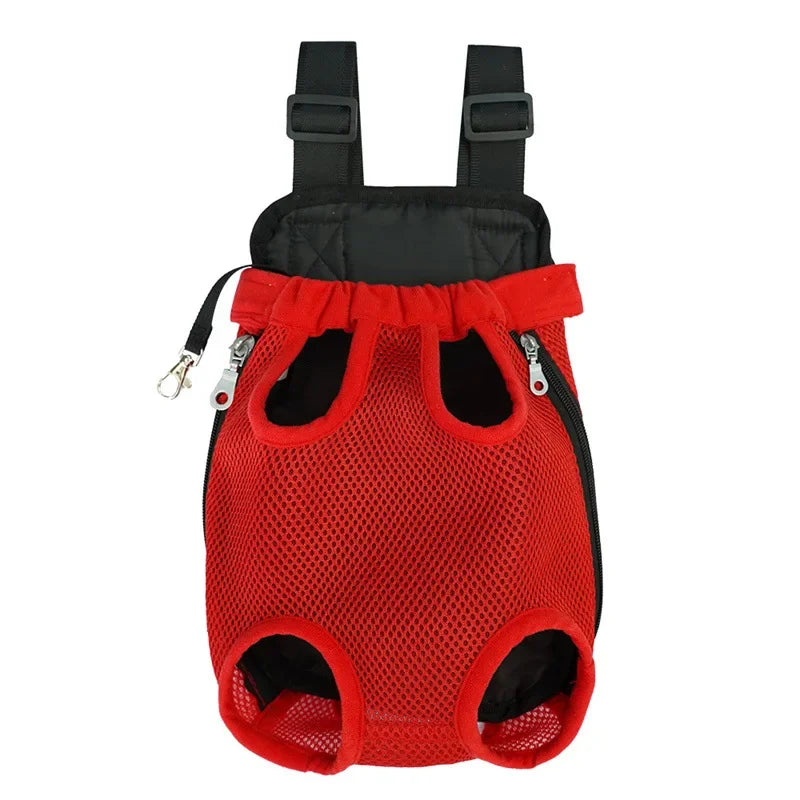 Mochila para mascotas, bolso de hombro doble portátil para gatos, bolsa transportadora para perros de viaje al aire libre, bolsa frontal para perros, mochila de malla