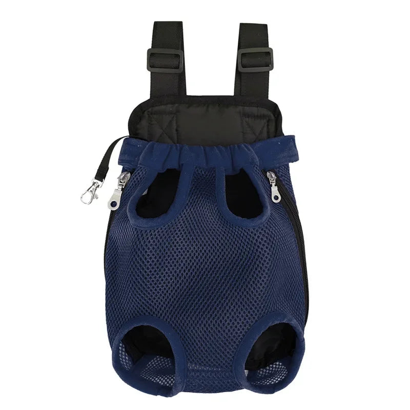 Mochila para mascotas, bolso de hombro doble portátil para gatos, bolsa transportadora para perros de viaje al aire libre, bolsa frontal para perros, mochila de malla
