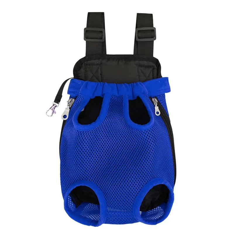Mochila para mascotas, bolso de hombro doble portátil para gatos, bolsa transportadora para perros de viaje al aire libre, bolsa frontal para perros, mochila de malla