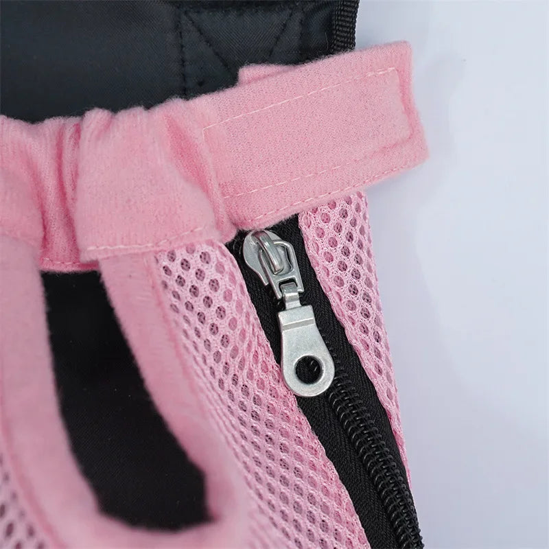 Mochila para mascotas, bolso de hombro doble portátil para gatos, bolsa transportadora para perros de viaje al aire libre, bolsa frontal para perros, mochila de malla