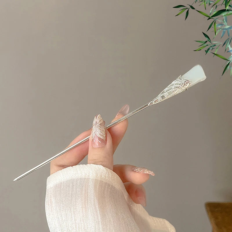 Horquilla para el pelo de estilo chino elegante, horquilla con borla para moño, diseño Floral tradicional, joyería para mujer, accesorios para el cabello